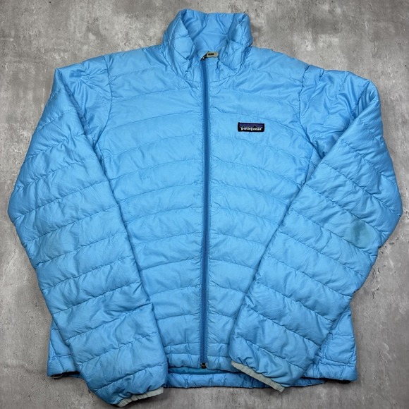Patagonia Jackets & Blazers - Patagonia Down Sweater Jacket Womens Small Light Blue Lightweight Puffer 846882